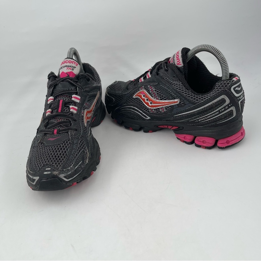 Saucony Women’s Excursion TR 8 -SZ 7.5- Black Pink Running Shoes Sneakers - Picture 12 of 14